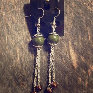 Green Agate Earrings